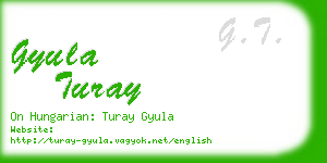 gyula turay business card